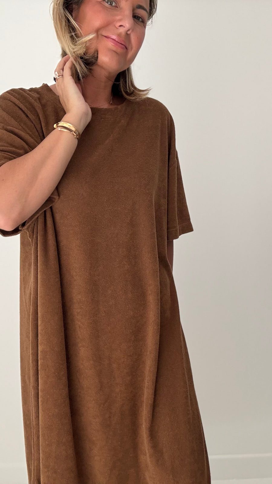 Robe éponge Lola coupe droite Les Coulisses d’Elo