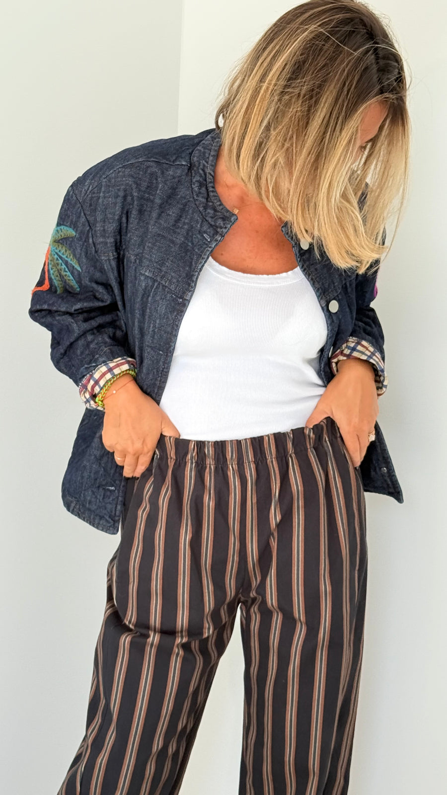 Veste Vicky en jean molletonné