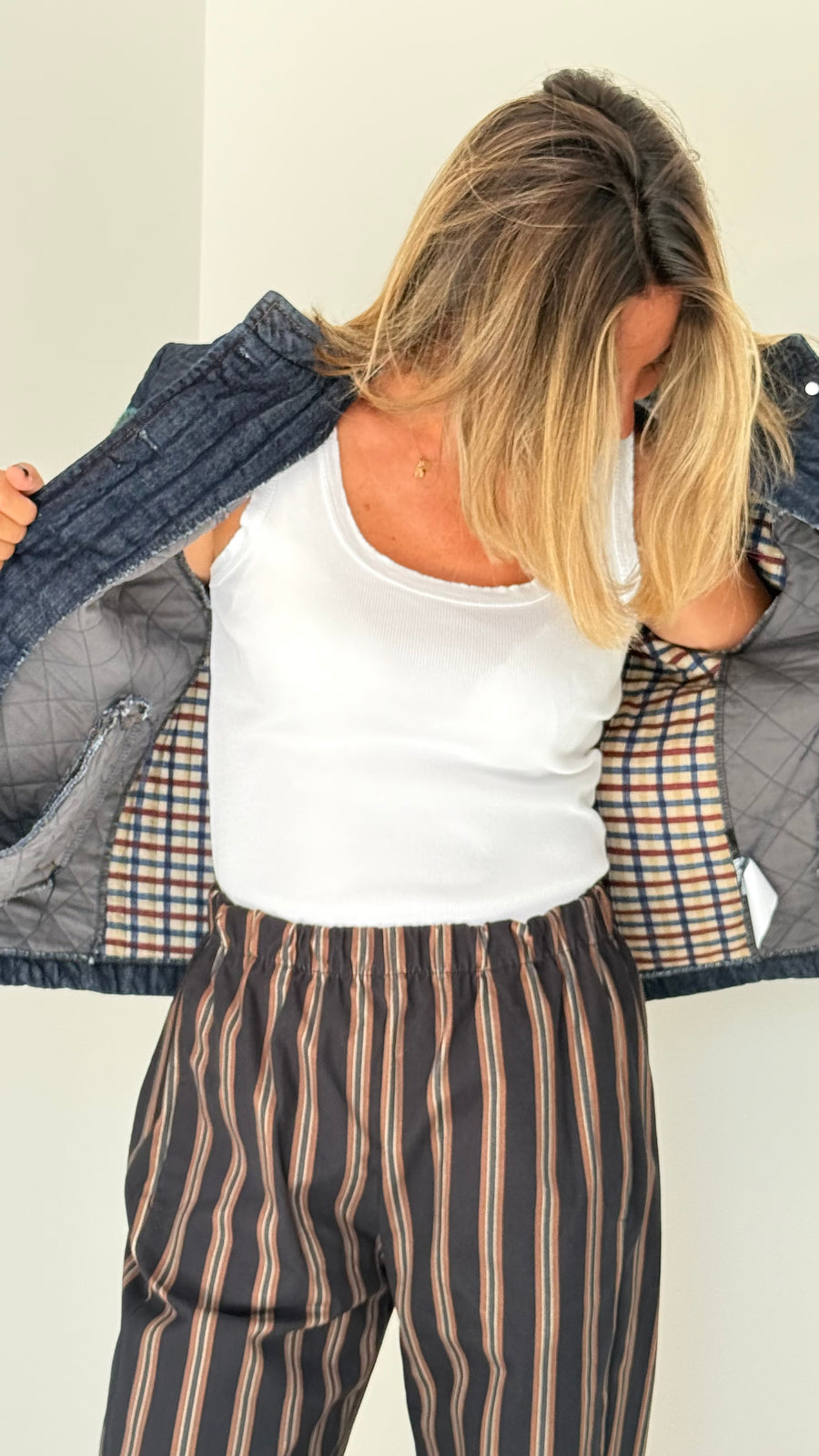 Veste Vicky en jean molletonné