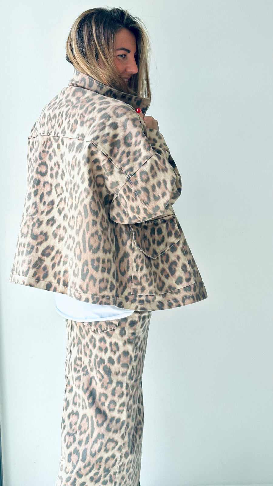 Veste Livy léopard coupe ample