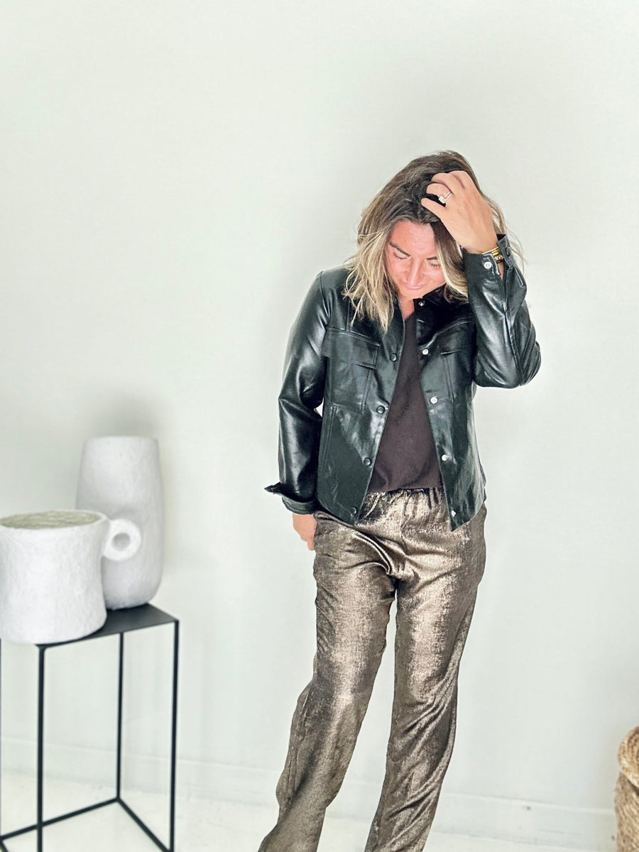 Pantalon Liza couleur bronze fluide - Les Coulisses d’Elo